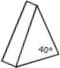 Pastille triangulaire 40&deg; - montage sur outil porte-pastilles