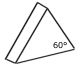 Pastille triangulaire 60&deg; - montage sur outil porte-pastilles